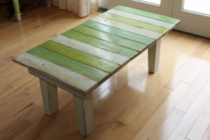 green coffee table